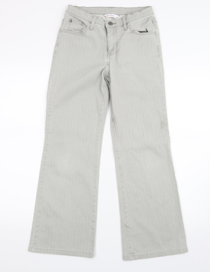 Papaya Womens Grey  Denim Straight Jeans Size 8 L23.5 in