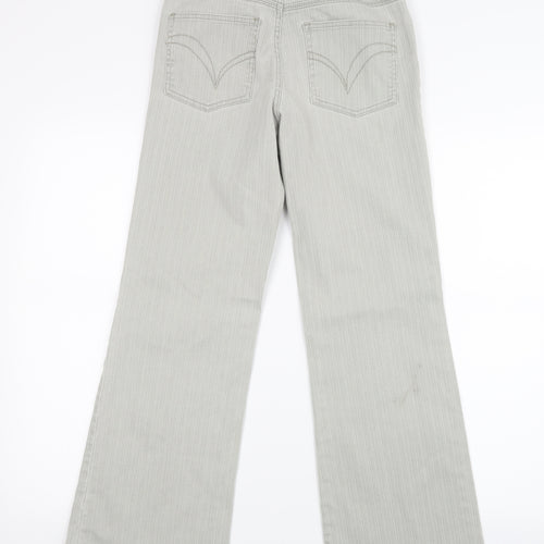 Papaya Womens Grey  Denim Straight Jeans Size 8 L23.5 in