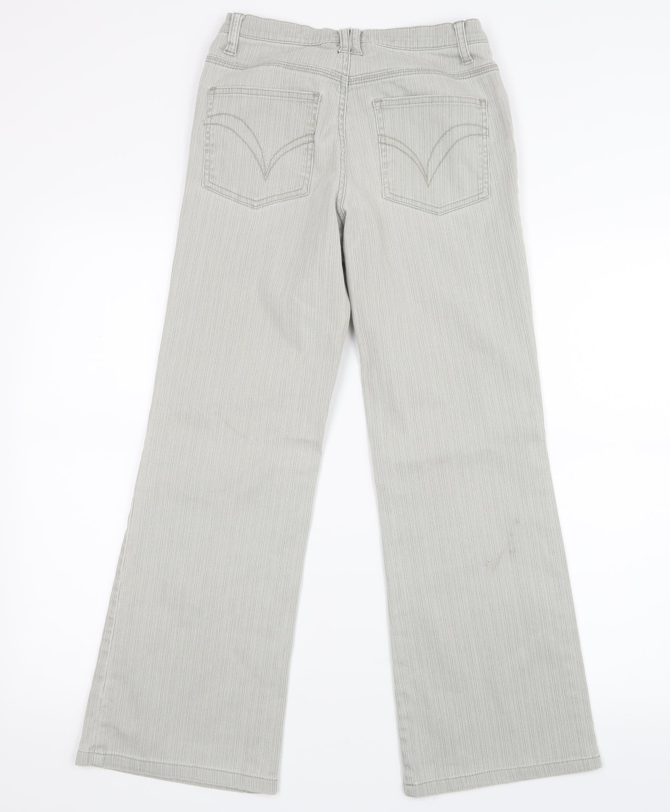 Papaya Womens Grey  Denim Straight Jeans Size 8 L23.5 in