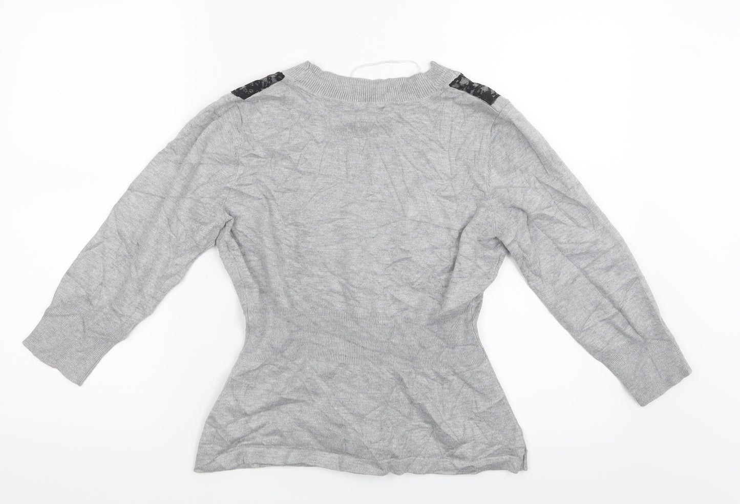 Carry Formal Womens Grey  Knit Cardigan Jumper Size M