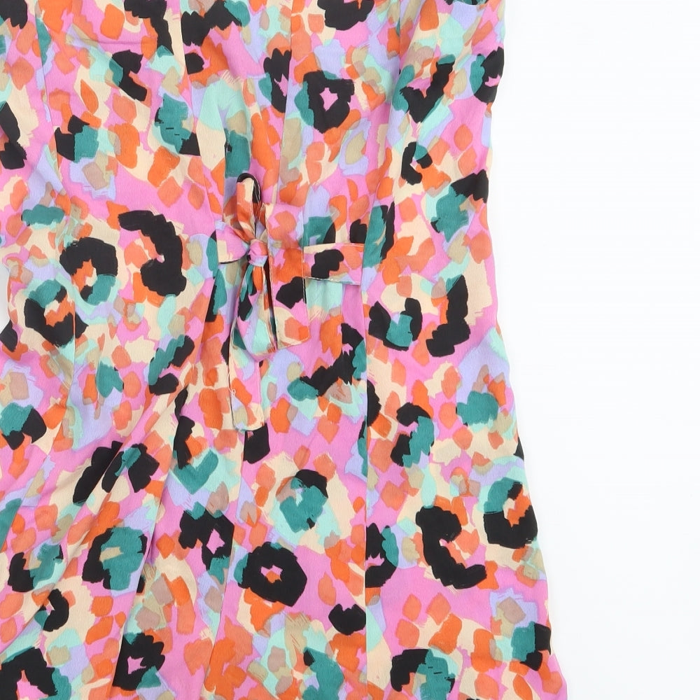 Primark Womens Pink Geometric  Playsuit One-Piece Size 10 L4 in