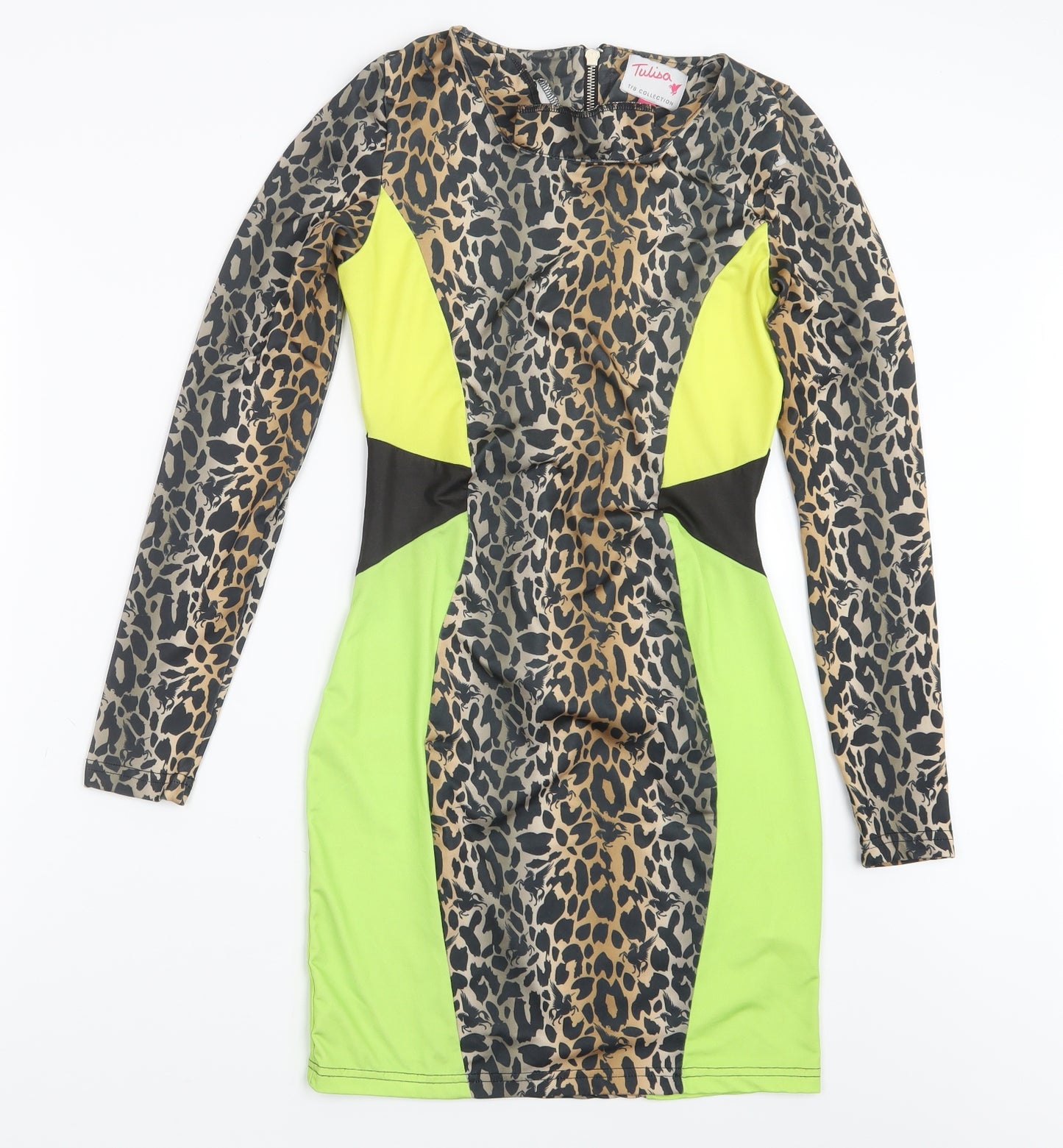 Tulisa Womens Brown Animal Print  Bodycon  Size 8