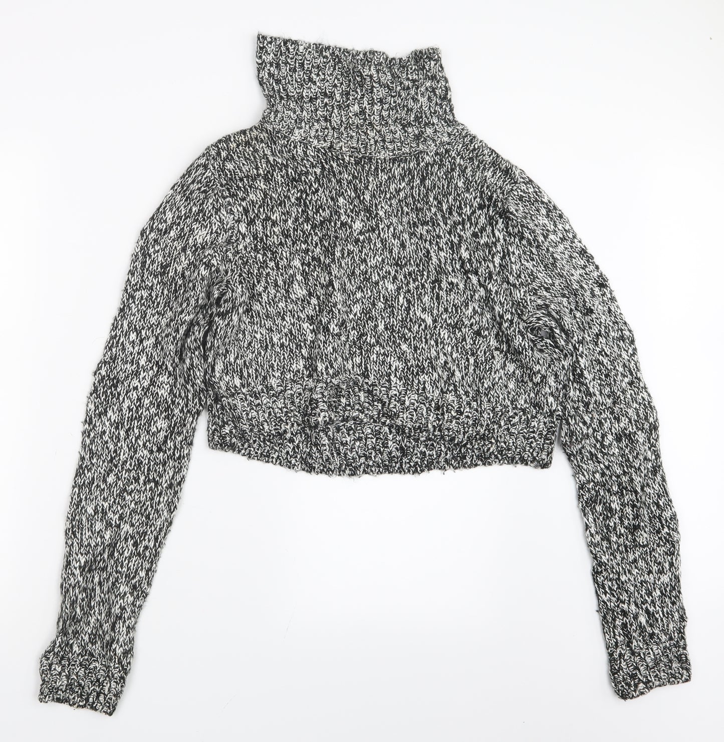 H&M Womens Black  Knit Pullover Jumper Size S