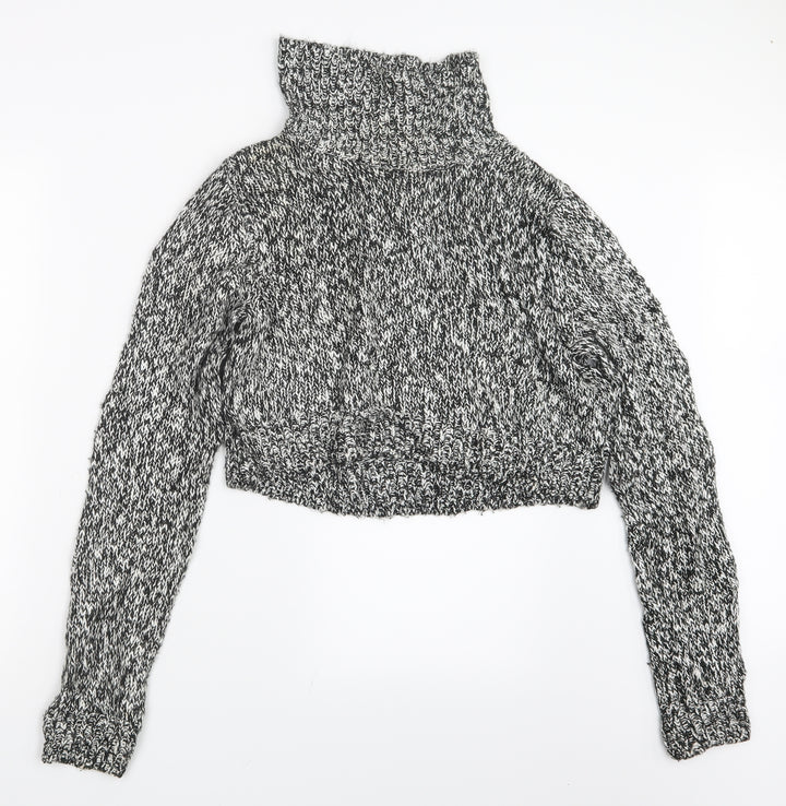 H&M Womens Black  Knit Pullover Jumper Size S