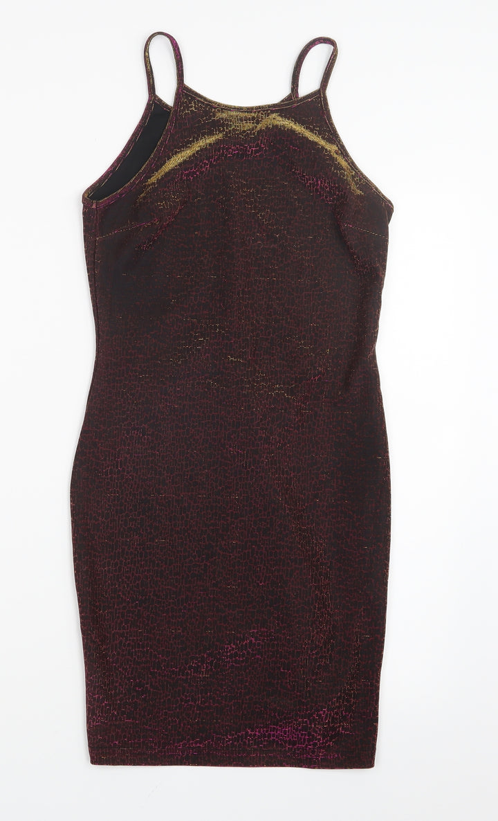 Miss Selfridge Womens Gold Mini Size 8