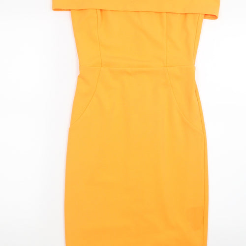 New Look Womens Orange   Shirt Dress  Size 10