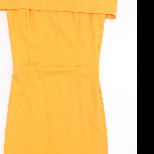 New Look Womens Orange   Shirt Dress  Size 10