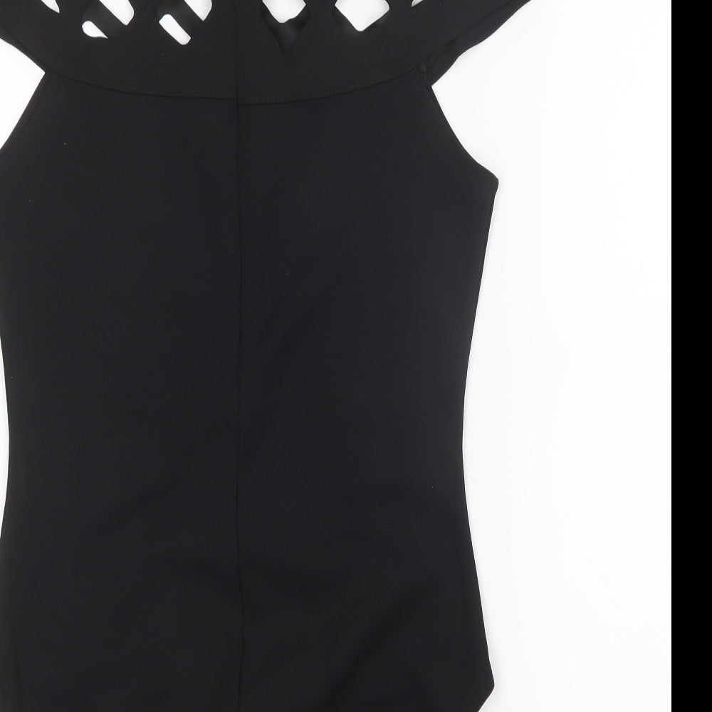 Edge Street Womens Black   Bodysuit One-Piece Size 12
