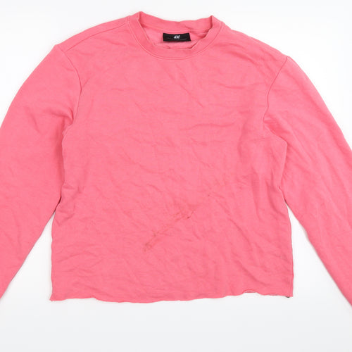 H&M Womens Pink   Pullover Sweatshirt Size XS