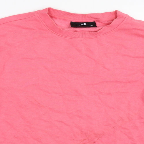 H&M Womens Pink   Pullover Sweatshirt Size XS