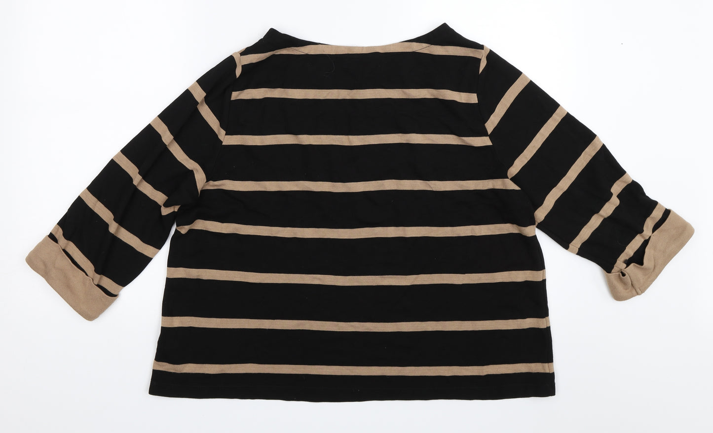 F&F Womens Black Striped  Pullover Jumper Size 20