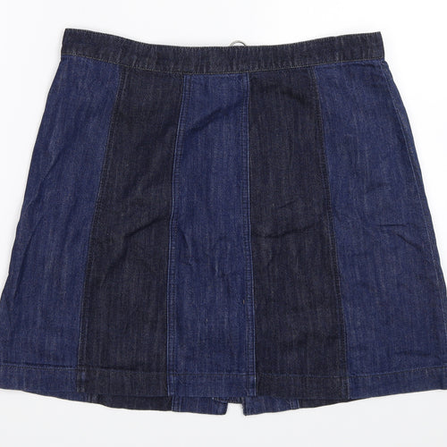 H&M Womens Blue  Denim Mini Skirt Size 42