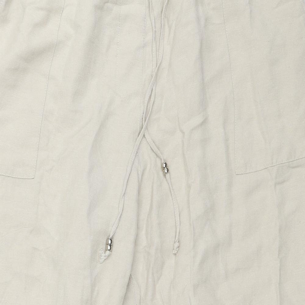 Julipa Womens Beige   Cropped Trousers Size 18 L24 in