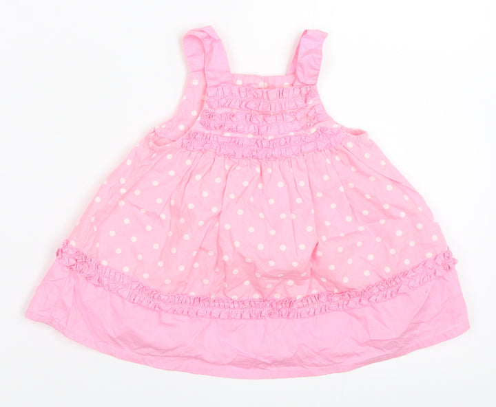 George Girls Pink Polka Dot Fit & Flare Size 0-3 Months