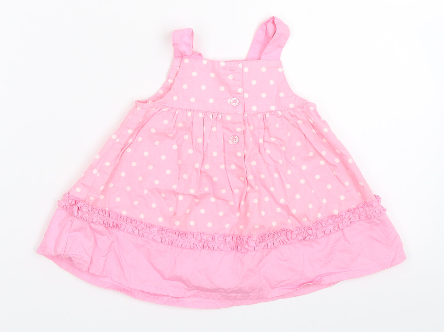 George Girls Pink Polka Dot  Fit & Flare  Size 0-3 Months