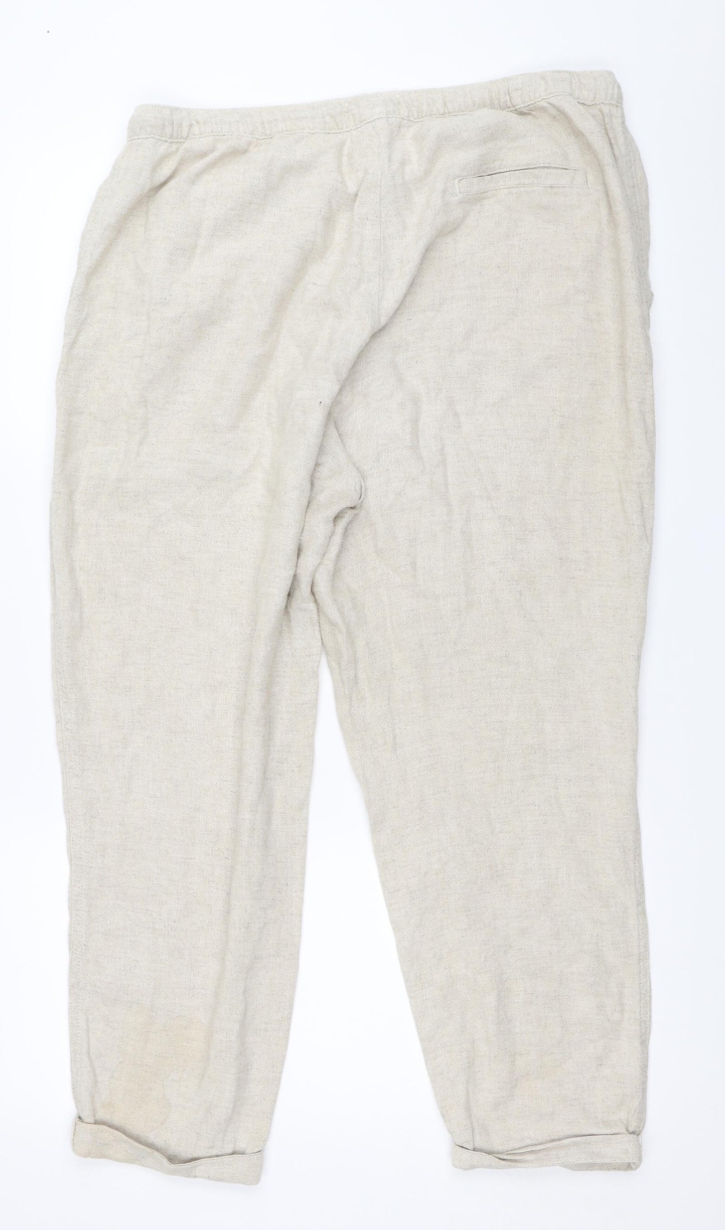 Papaya Womens Beige   Trousers  Size 16 L26 in