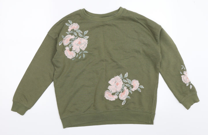 New Look Womens Green   Pullover Sweatshirt Size 8