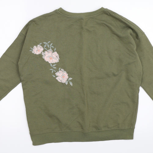 New Look Womens Green   Pullover Sweatshirt Size 8