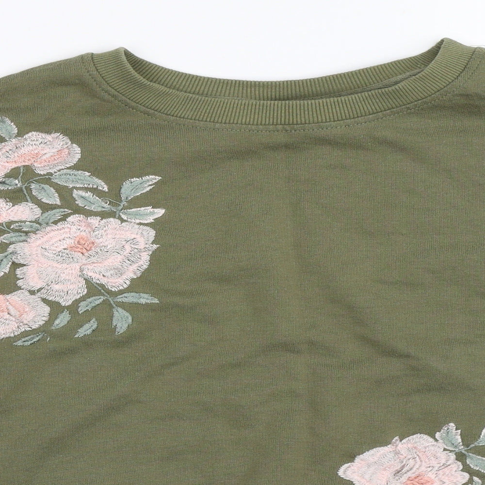 New Look Womens Green   Pullover Sweatshirt Size 8
