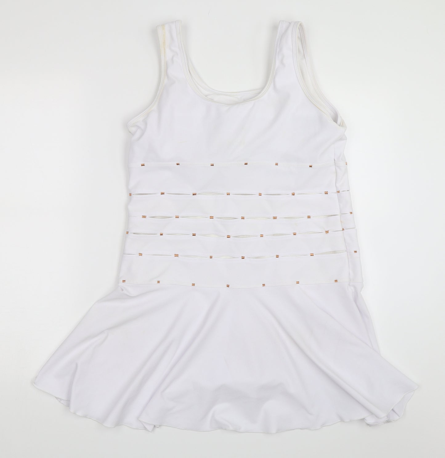 Eliza Audley Womens White   Mini  Size L  - tennis dress
