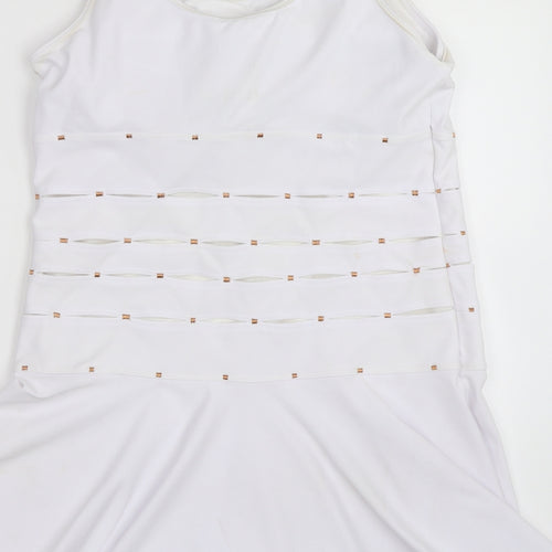 Eliza Audley Womens White   Mini  Size L  - tennis dress