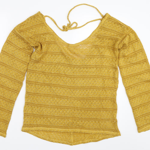 NEXT Womens Yellow   Pullover Jumper Size 10
