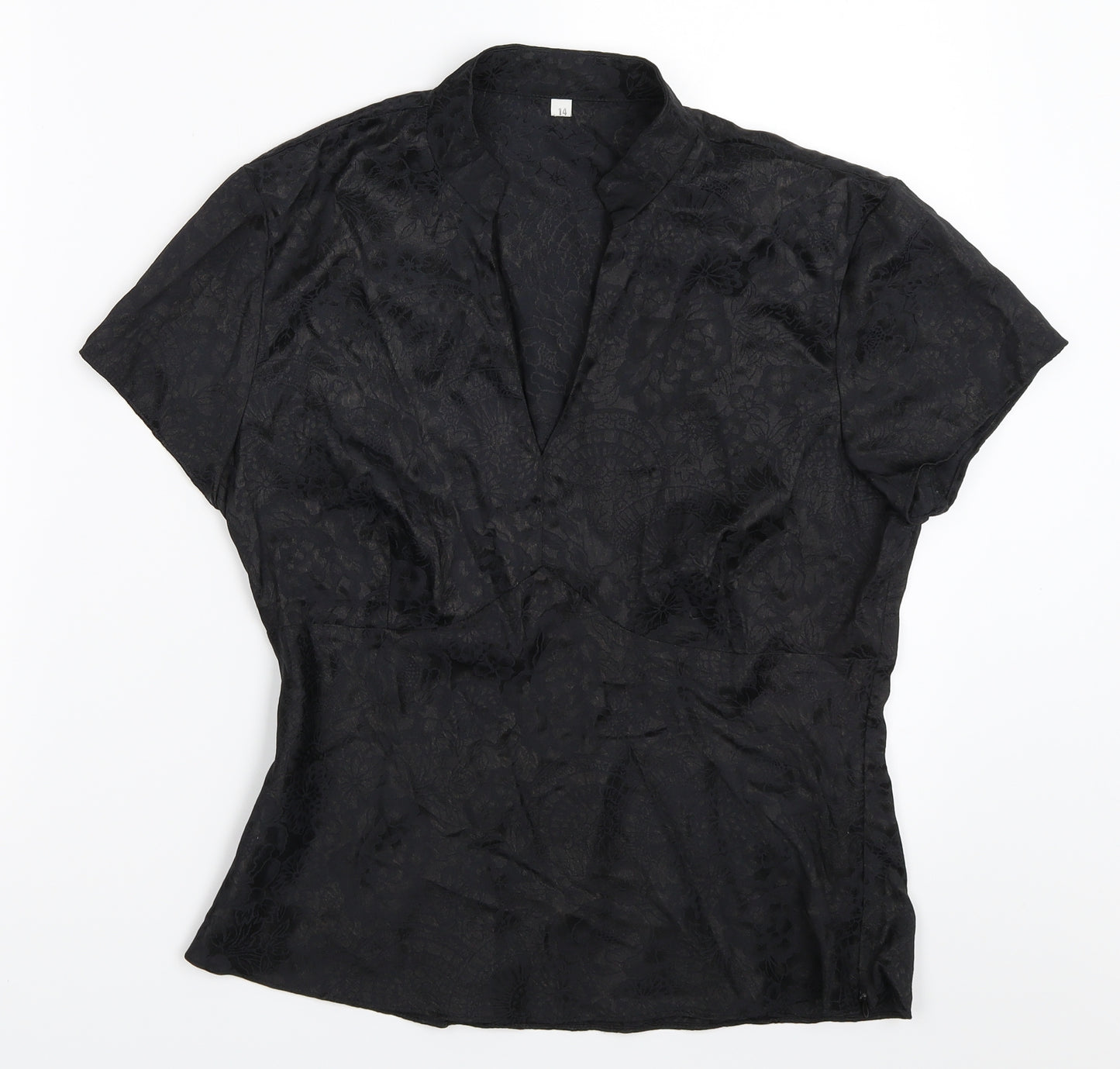 Preworn Womens Black   Basic Blouse Size 14