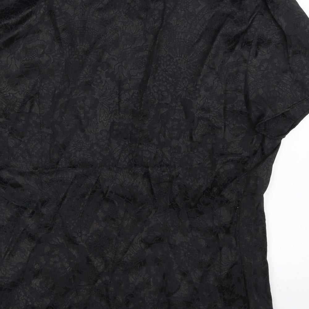 Preworn Womens Black   Basic Blouse Size 14