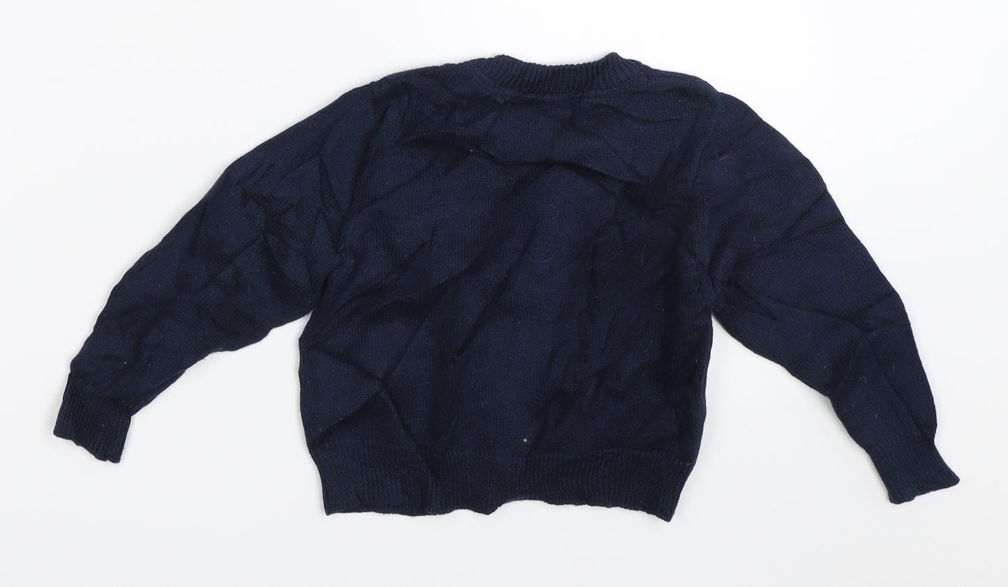 JoJo Maman Bébé Boys Blue   Cardigan Jumper Size 12-18 Months