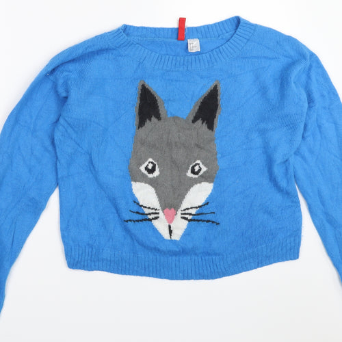 H&M Womens Blue   Pullover Jumper Size 38