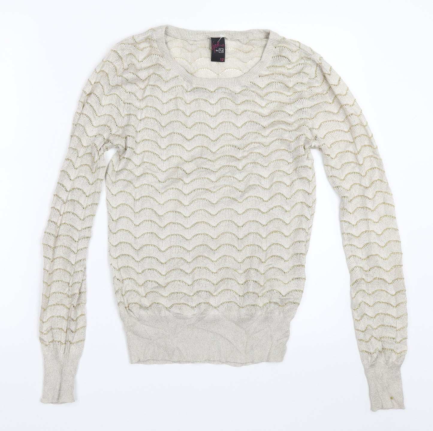 TU Womens Beige   Pullover Jumper Size 12