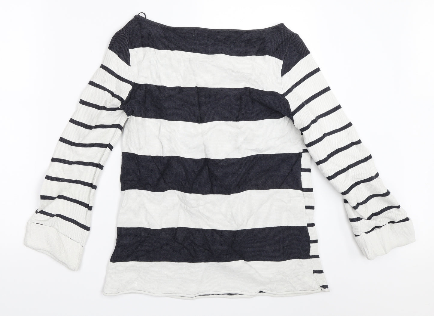 Mint Velvet Womens Blue Striped  Pullover Jumper Size 10