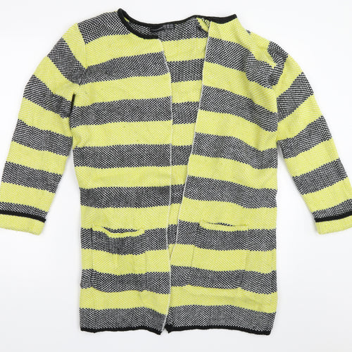 Atmosphere Womens Yellow Striped  Cardigan Jumper Size XS