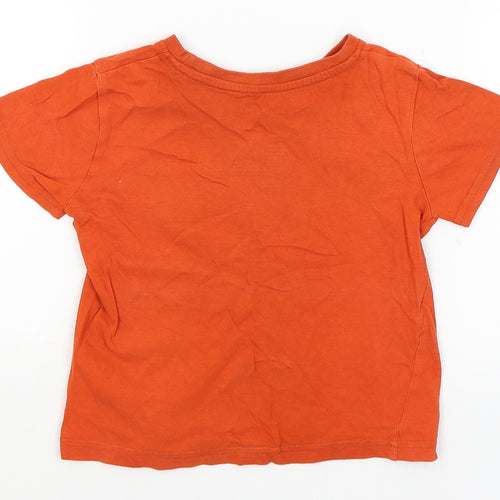 Primark Boys Orange   Basic T-Shirt Size 3-4 Years  - Boston