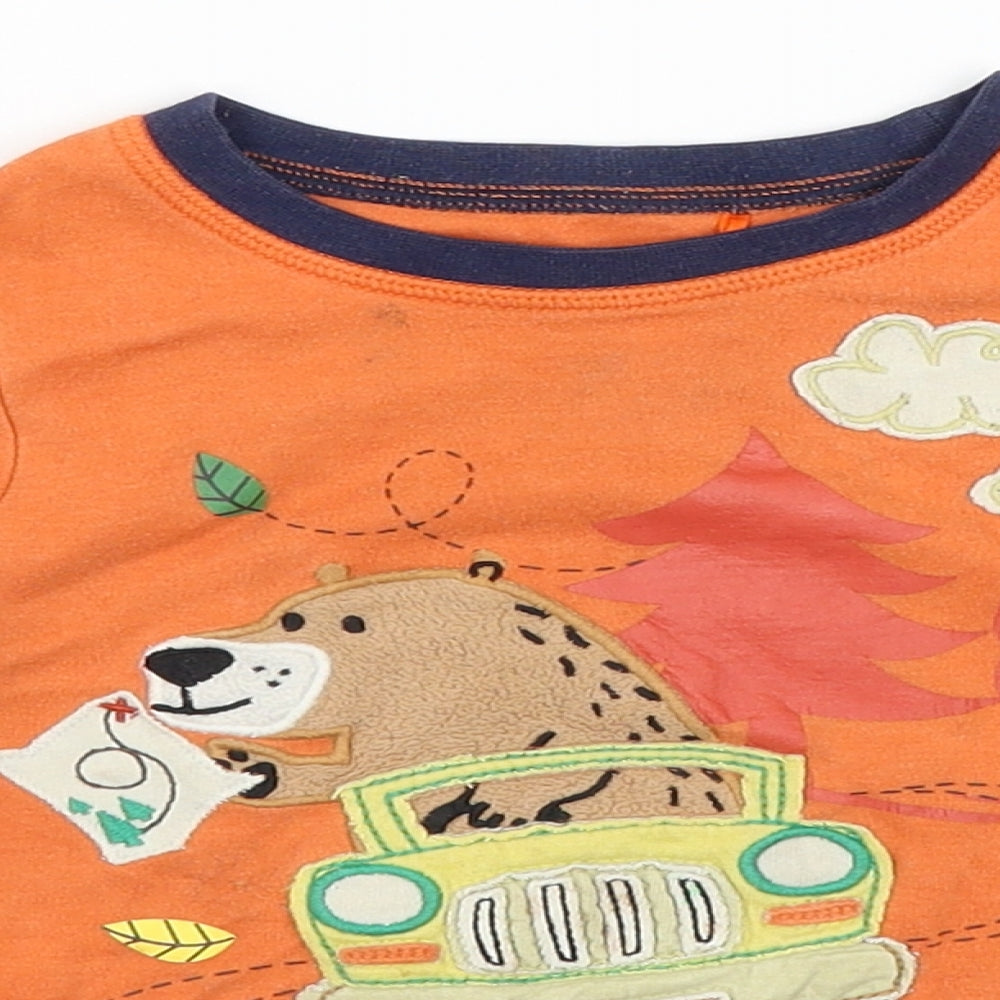 George Boys Orange   Basic T-Shirt Size 2-3 Years  - Bear
