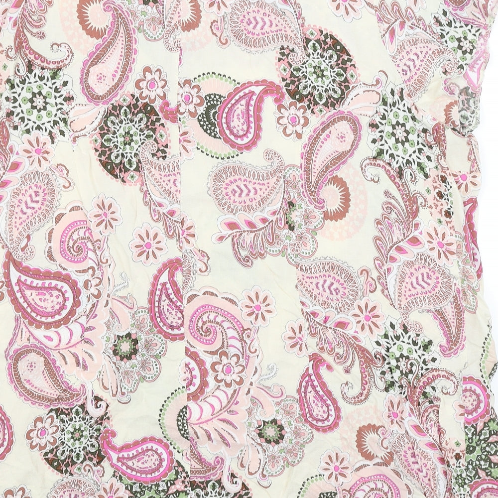 Evans Womens Ivory Floral  Basic T-Shirt Size 28