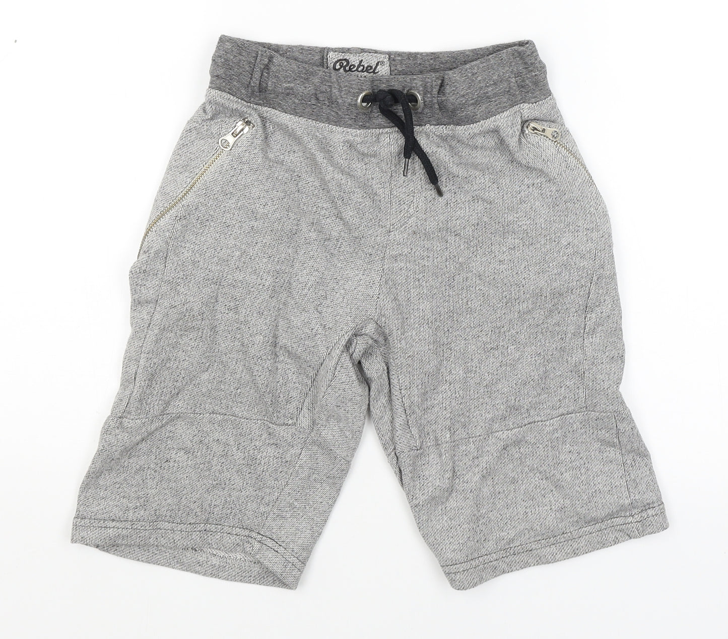 Rebel Girls Grey   Sweat Shorts Size 11-12 Years