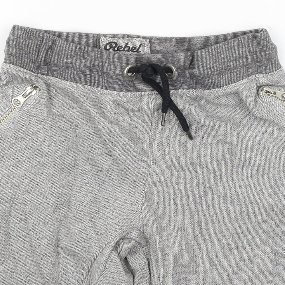 Rebel Girls Grey   Sweat Shorts Size 11-12 Years