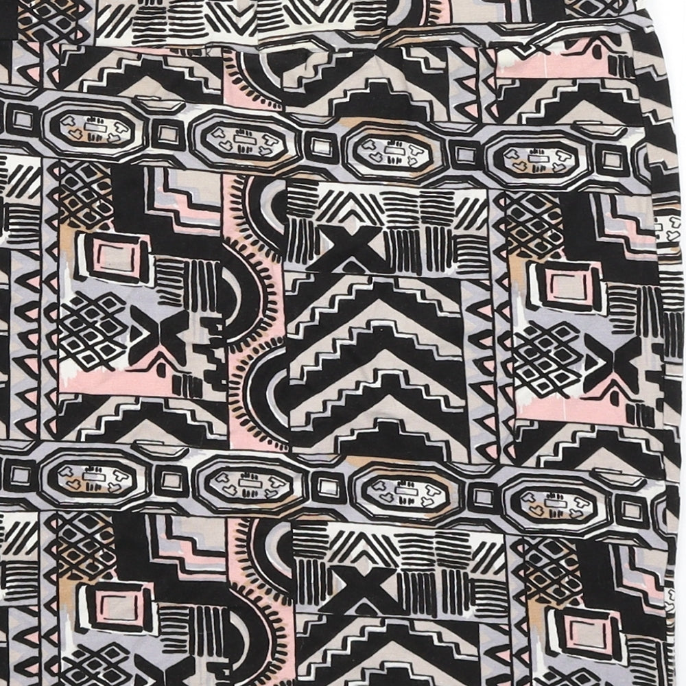 River Island Womens Black Geometric  Straight & Pencil Skirt Size 10