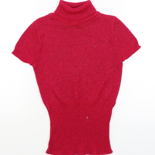 Adam's Girls Pink   Basic T-Shirt Size 9 Years