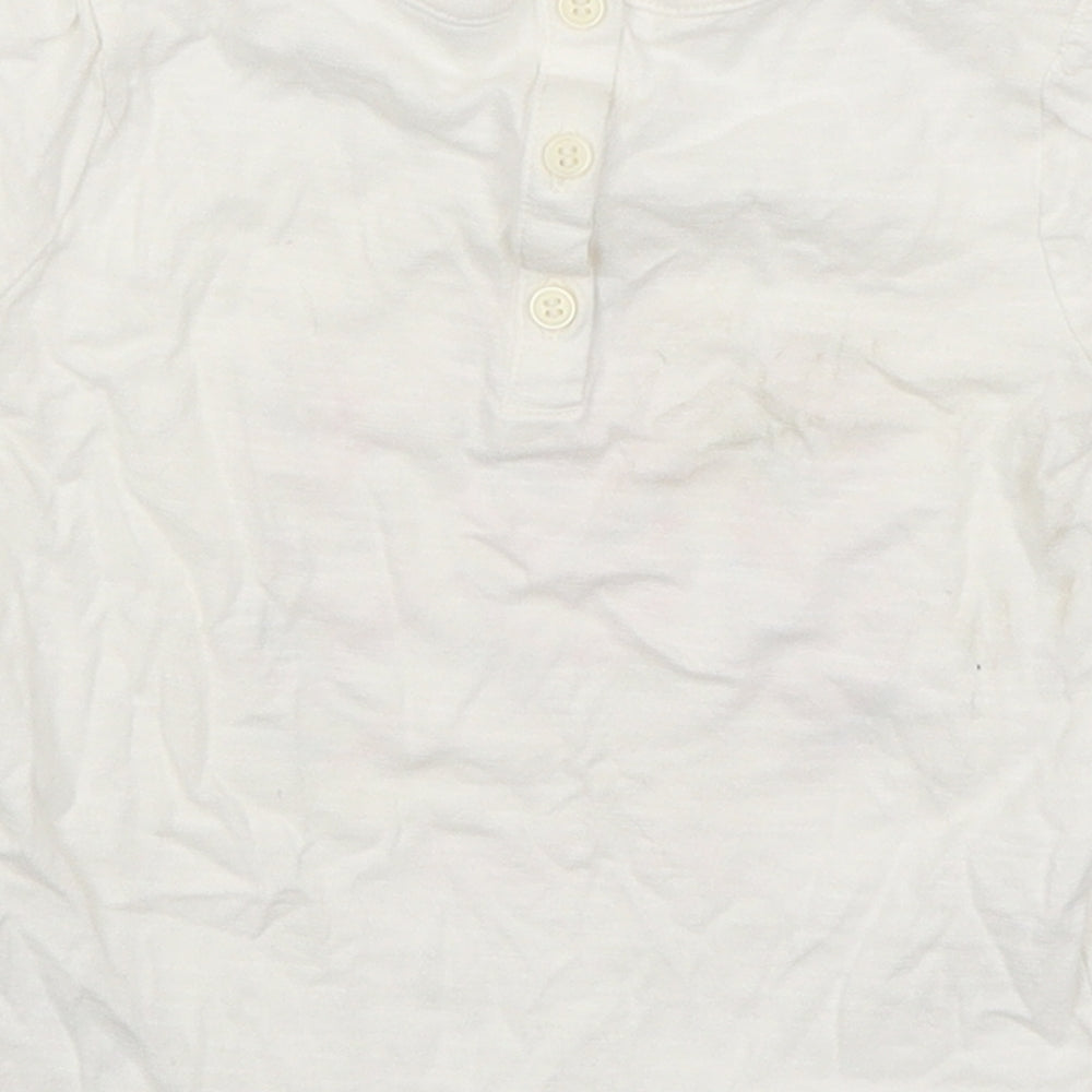 F&F Baby White   Basic T-Shirt Size 12-18 Months  - Feathers