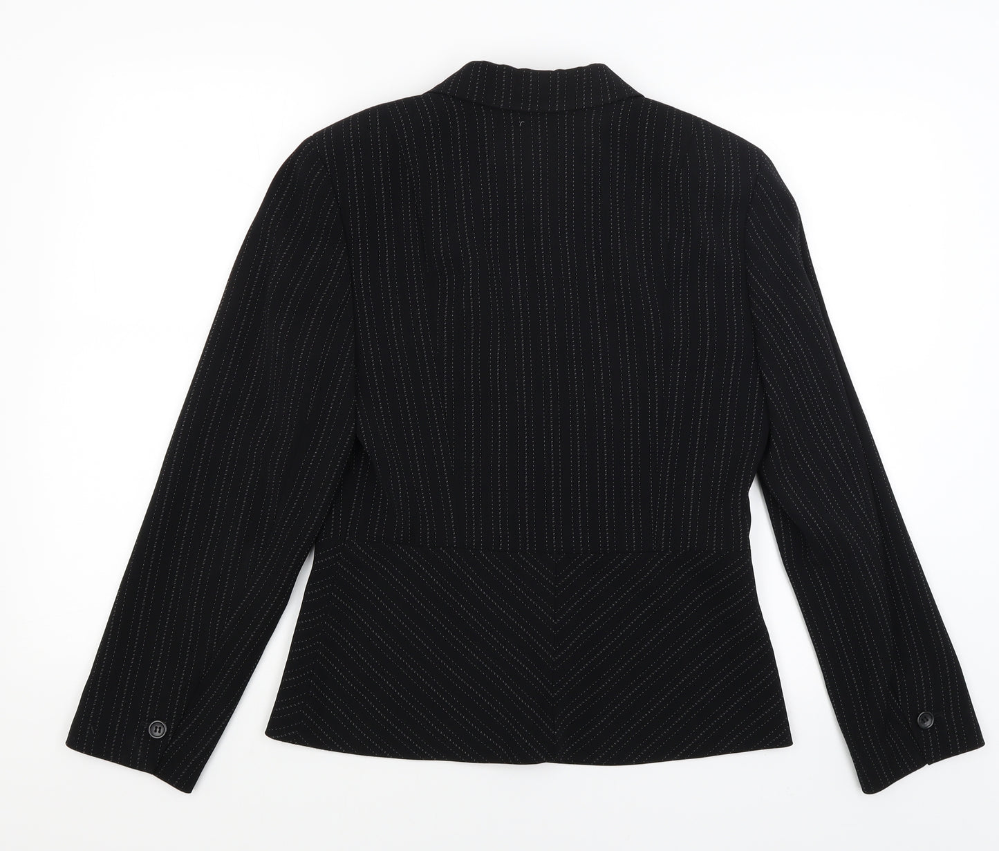 NEXT Womens Black Striped  Jacket Blazer Size 12