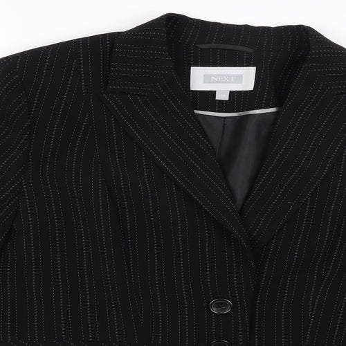 NEXT Womens Black Striped  Jacket Blazer Size 12