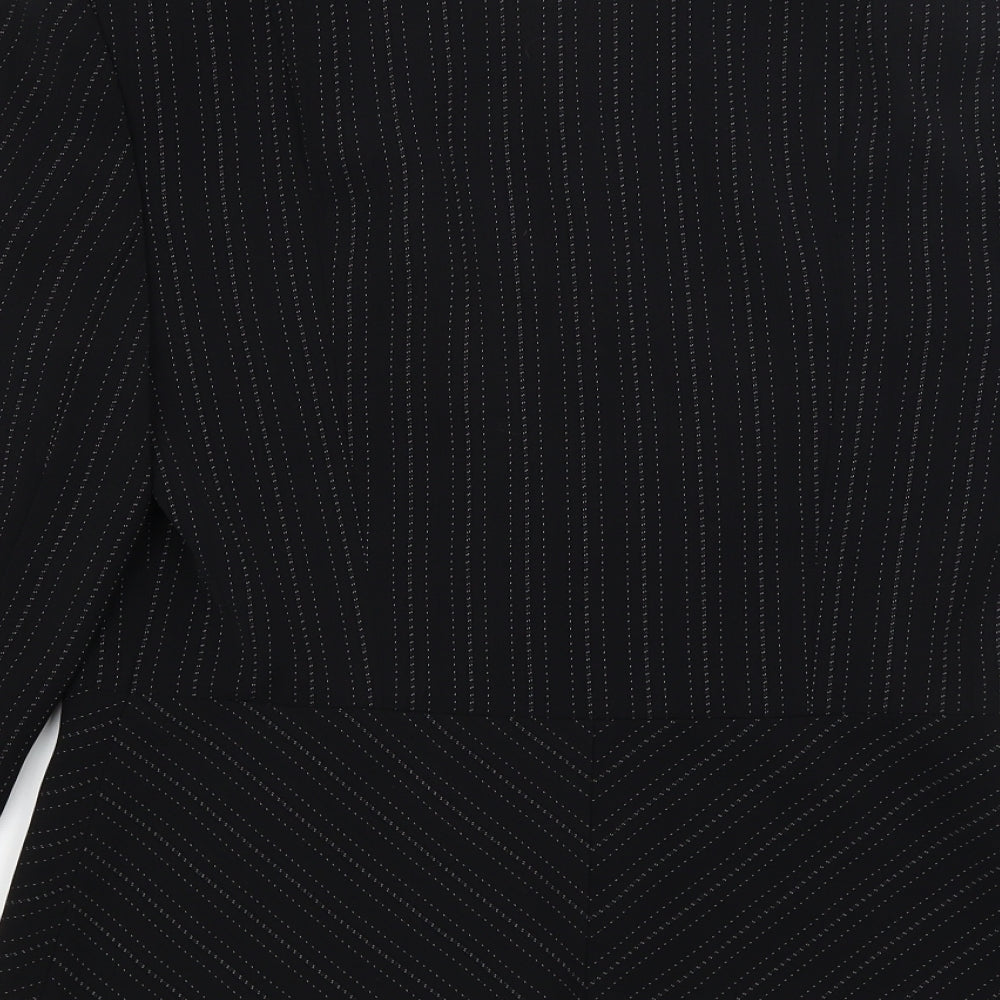 NEXT Womens Black Striped  Jacket Blazer Size 12