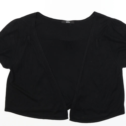 M&S Womens Black   Wrap Jumper Size 14