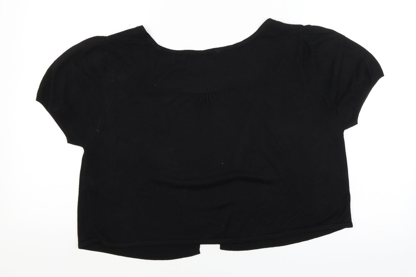 M&S Womens Black   Wrap Jumper Size 14