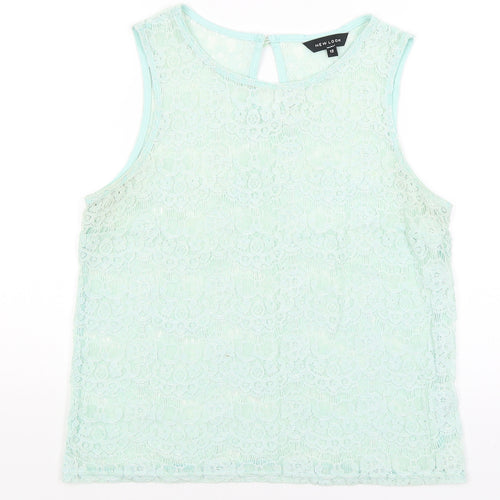 New Look Womens Green Floral  Basic Tank Size 12
