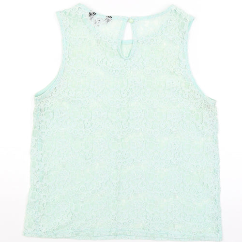 New Look Womens Green Floral  Basic Tank Size 12