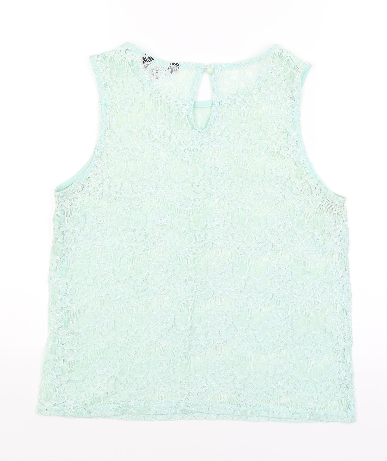 New Look Womens Green Floral  Basic Tank Size 12