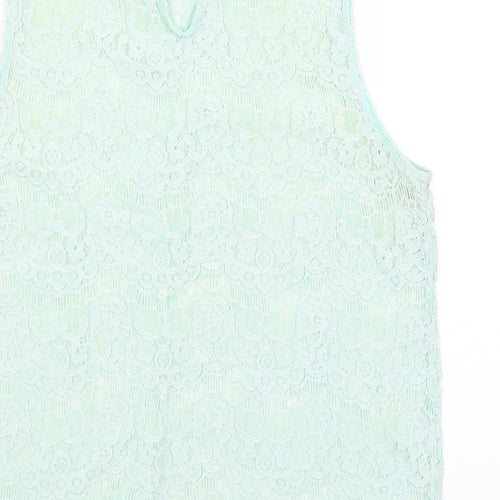 New Look Womens Green Floral  Basic Tank Size 12